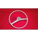 VOLANTE STERZO RESTAURATO CON RESO DEL VECCHIO FIAT 600 - COLORE GRIGIO -